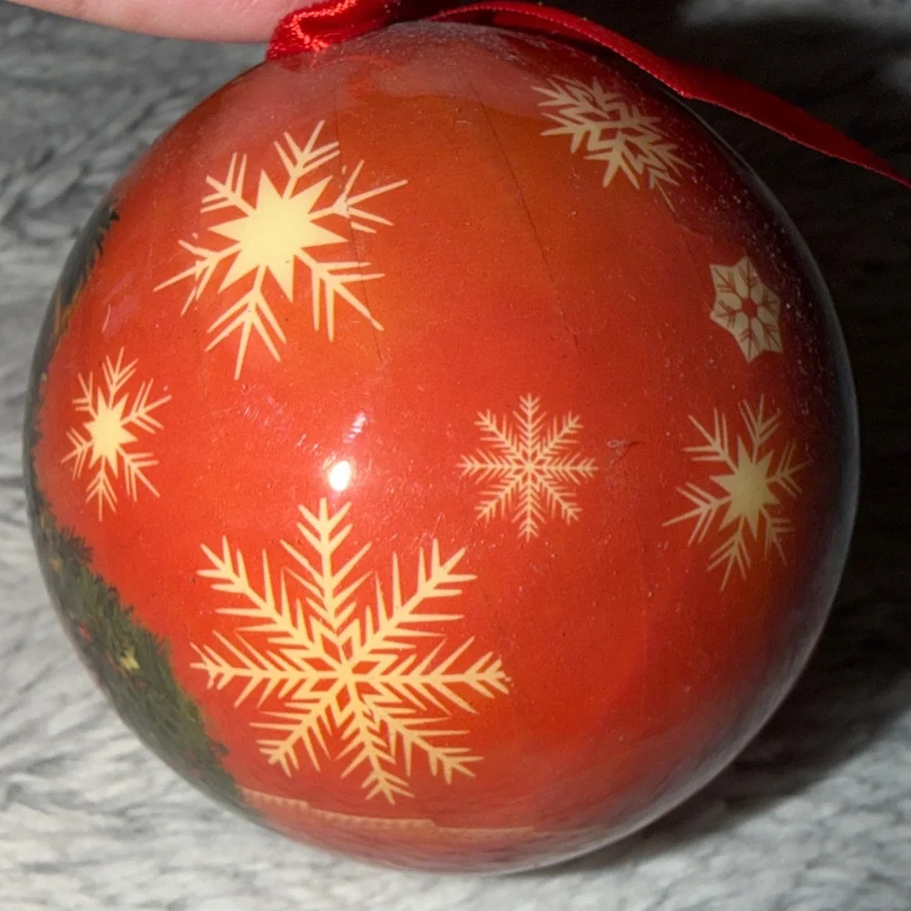 Festive Red Yorkie Dog Christmas Ornament with Bow E & S Pets New Without Box